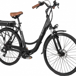 Bicicleta eléctrica - Youin Los Angeles, 250W, Ruedas 26", Velocidad máx. 25 km/h, Autonomía hasta 40 km, Negro