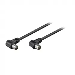 Cable Coaxial Antena Acodado 1.5m Negro