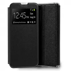 Cool Funda Flip Cover Liso Negra para Wiko View 4