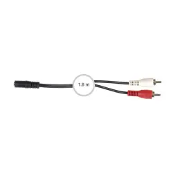 Fonestar - Cable De Audio AA-727H Jack Estéreo 3,5 Mm A 2 RCA De 1,8 Metros