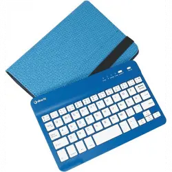 Funda con teclado - Silver HT Gripcase, Para Tablet de 10.4", Bluetooth, Función soporte, Azul