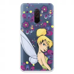 Funda Oficial Disney Campanilla Flores Transparente Para Xiaomi Pocophone F1 - Peter Pan