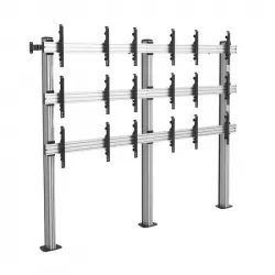 Kimex Soporte de Suelo Atornillable para 9 Pantallas de TV 50"-55" VESA 600x400 Máx 50Kg