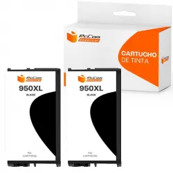 Pccom Essential HP 950XL Cartucho Tinta Compatible Negro Pack 2