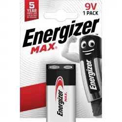 Energizer Max Pila Alcalina 6LR61/6LF22 9V