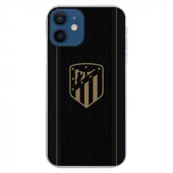 Funda Licencia Oficial Atlético de Madrid Escudo Dorado Fondo Negro para iPhone 12 Mini