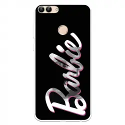 Funda Para Huawei P Smart Oficial De Mattel Barbie Logo Barbie Silicona Negra - Barbie