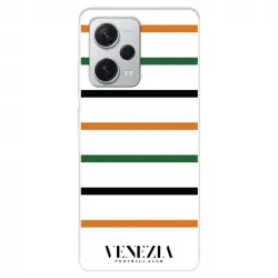 Funda Para Xiaomi Redmi Note 12 5g Del Venezia Football Club Fondo Blanco Rayas - Licencia Oficial Venezia Football Club