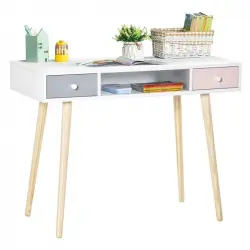 Homcom Mesa de Escritorio Infantil 100x48x76.5cm Tricolor