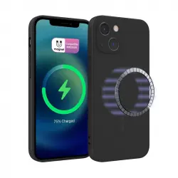 Icoveri Funda Magnética de Silicona Negra para iPhone 13
