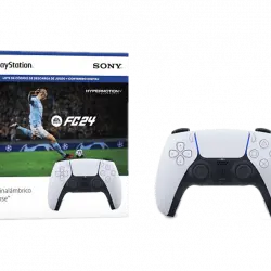Mando - Sony DualSense + juego EA Sports FC24 en formato digital, Para PlayStation 5, Inalámbrica, Blanco