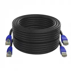 Max Connection Pack 2 Cable de Red UTP RJ45 Cat.6 26AWG 7.5m + 15 Bridas Negro