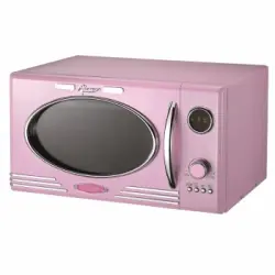 Microondas Digital Con Grill Melissa Classic Estilo Vintage 900-1000w De 25l. Color Rosa.