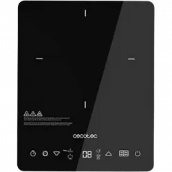 Placa de inducción - Cecotec C3069 Full Crystal Onyx, 2000 W, 10 Niveles potencia, 4 Programas, Negro