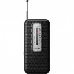 Radio portátil - Philips TAR1506/00, FM/OM, Sintonización analógica, Negro