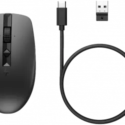 Ratón inalámbrico - HP ratón silencioso recargable 710, Inalámbrico, 3000 ppp, USB-C®, Negro