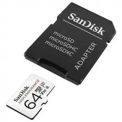 SanDisk High Endurance MicroSDHC 64GB Clase 10 U3 V30 UHS-I + Adaptador SD