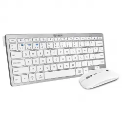 SUBBLIM - Combo De Teclado Y Ratón Inalámbricos Multidispositivo Blanco