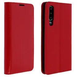 Avizar Funda Cartera de Cuero Roja para Huawei P30