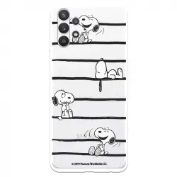 Funda Oficial de Peanuts Snoopy Rayas para Samsung Galaxy A32 5G