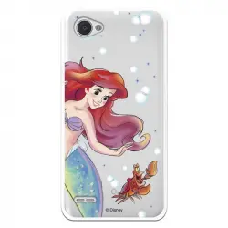 Funda Oficial Disney Sirenita Y Sebastián Transparente Para Lg Q6 - La Sirenita