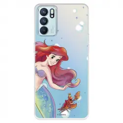 Funda Para Oppo Reno6 Oficial De Disney Ariel Y Sebastián Burbujas La Sirenita
