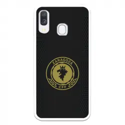 Funda Para Samsung Galaxy A40 Del Zaragoza Cf Femenino Escudo Fondo Negro - Licencia Oficial Zaragoza Cf Femenino