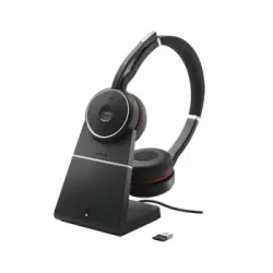 Jabra - Evolve 75 Uc Stereo Binaurale Diadema Negro, Rojo Auricular Con Micrófono - 22098380