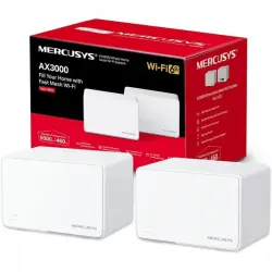 Mercusys Halo H80X Pack de 2 Sistema Wifi Mesh AX3000 WiFi 6 Doble Banda Gigabit