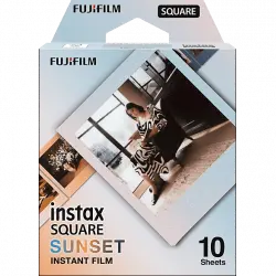 Película fotográfica - Fujifilm Square Sunset, 10 unidades, 86x72 mm, Cámaras e impresoras Instax