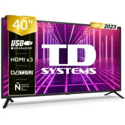 Televisor 40 Pulgadas Full Hd, Usb Grabador Reproductor, Sintonizador Digital Dvb-t2/c/s2 - Td Systems Prime40c14f