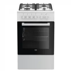 Beko PAL-7786982120 Cocina de Gas 4 Zonas + Horno Blanco