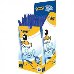 Bic Cristal Soft Caja 50 Bolígrafos Tinta de Aceite Azules