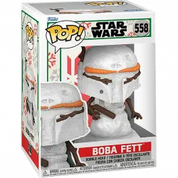 Figura - Funko Pop! Star Wars Holiday: Snowman Boba Fett, Vinilo, 9.5 cm