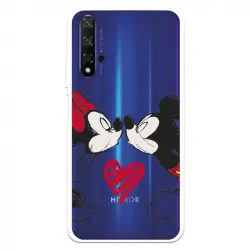 Funda Para Huawei Honor 20 Oficial De Disney Mickey Y Minnie Beso - Clásicos Disney