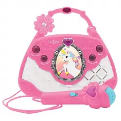 Lexibook Unicornio Bolso Altavoz con Modificador de Voz, Micrófono y Cable Auxiliar