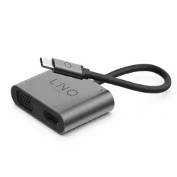 Linq 4en1 Hub USB-C a USB-C/ USB-A/ HDMI/ VGA