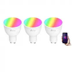 Nivian Kit 3x Bombillas Inteligentes GU10 LED Colores RGB