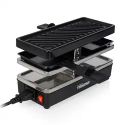 Plancha Raclette 2 Personas Ra-2741 Negro 400 W 23,8x10,4 Cm Tristar