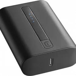 Powerbank - CellularLine Thunder, Universal, 10000 mAh, 2 entradas USB-C, Negro