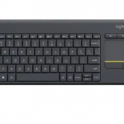 Teclado inalámbrico - Logitech K400 plus, Wireless, Para PC/TV, Touchpad, Negro