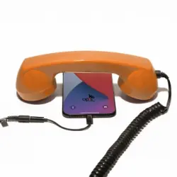 Auricular Retro Por Móviles (iphone) Naranja