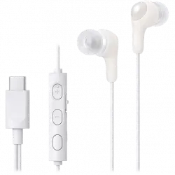 Auriculares de botón - JVC HA-FR9UC, 3 botones, Cable 1.2 m, USB-C, Micrófono integrado, Blanco