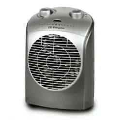 Calefactor - Orbegozo FH 5021, Potencia 2200W, Termostato regulable, Luz indicadora