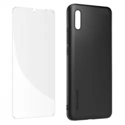 Carcasa Semirrígida Para Xiaomi Redmi 9a Y 9at Y Cristal Templado 9h Hecho