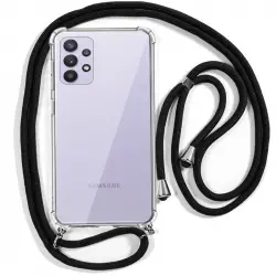 Cool Funda con Cordón Negro para Samsung Galaxy A32 5G