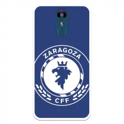 Funda Para Lg K9 2018 Del Zaragoza Cf Femenino Escudo Grande Fondo Azul - Licencia Oficial Zaragoza Cf Femenino