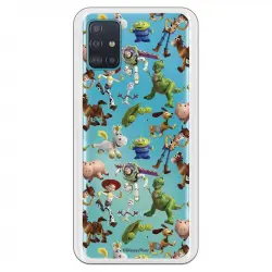 Funda Para Samsung Galaxy A51 Oficial De Disney Muñecos Toy Story Siluetas - Toy Story