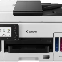 Impresora multifunción - Canon Maxify GX6050, Tinta, 24 ppm, Color y B/N, Escáner, 600 x 1200 ppp, LAN, Blanco