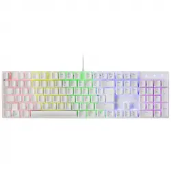 Mars Gaming MK422 Teclado Mecánico Blanco RGB Switch Marrón